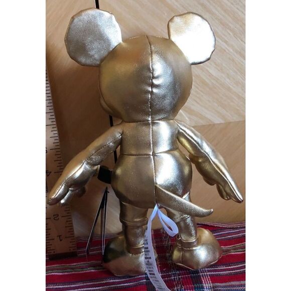 Mickey Mouse 90th Anniversary Gold Coll. BOTH Large and Small Plush NWT - Picture 5 of 12